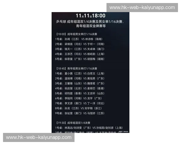 乒乓球直播汇总：一站式观赛与数据洞察全解